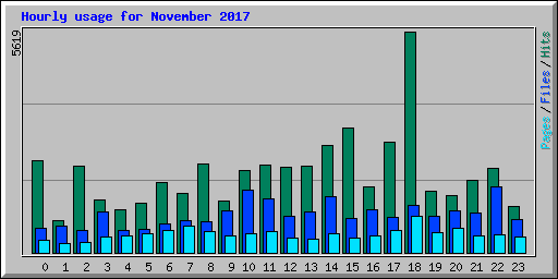 Hourly usage for November 2017
