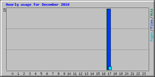 Hourly usage for December 2016